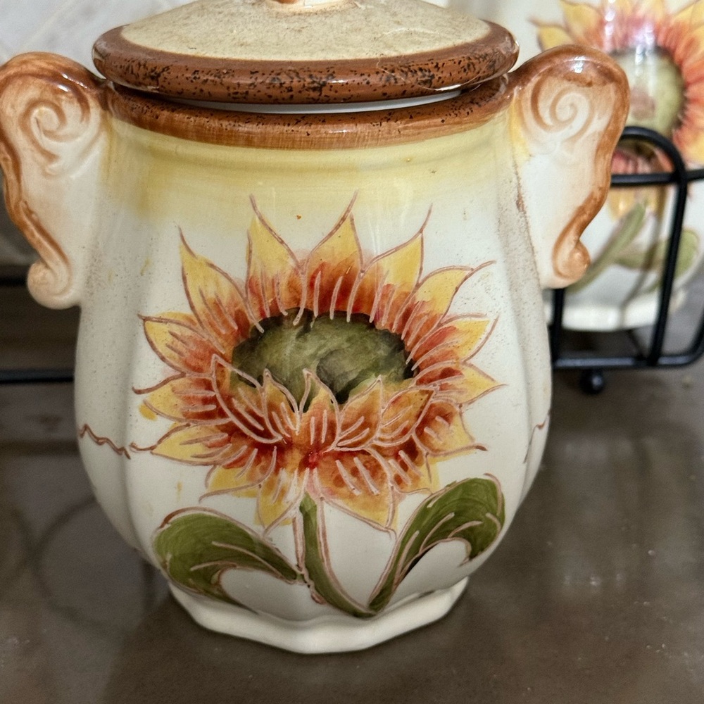 Sunflower Ceramic Canister Set - Picture 4 of 8